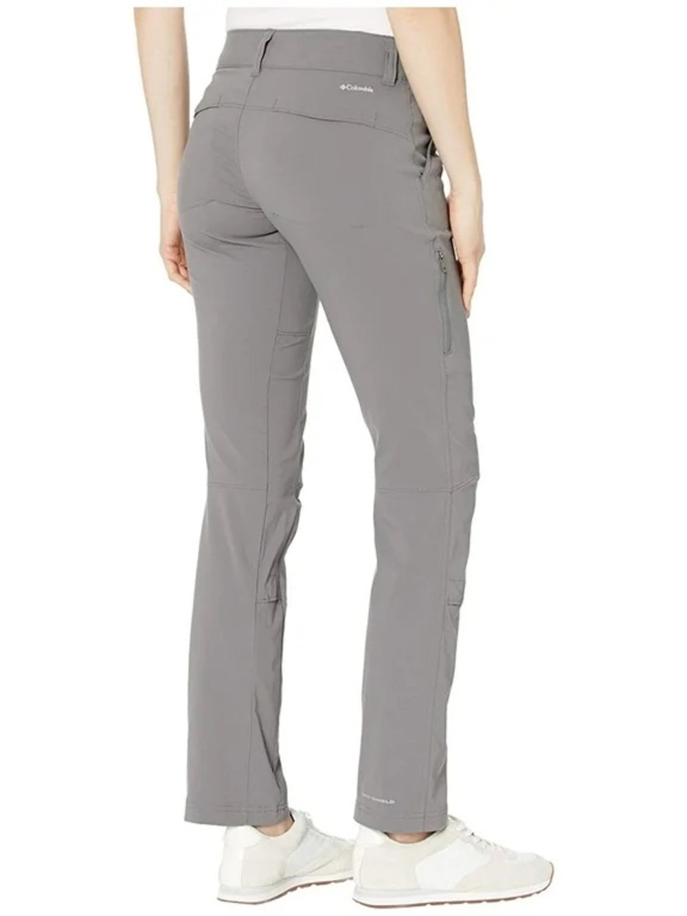 Women's Columbia Gray Lightweight Nylon Outdoor Foldable Leg Pant size 14